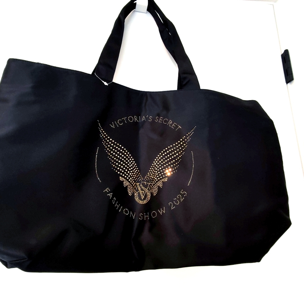 VICTORIA's SECRET * Black Crossbody BAG with Gold Accents